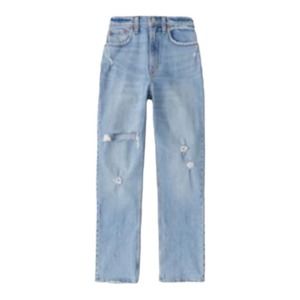 Abercrombie & Fitch Ultra High Rise 90s Straight Jeans Size 31/12 Long
